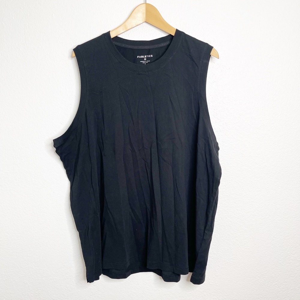 Fabletics Womens Black Sleeveless Muscle Tank Top Plus Size 2X Activewear‎ Basic